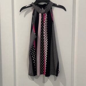 SHEIN Black and Pink Polka Dot Dress